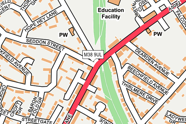 M38 9UL map - OS OpenMap – Local (Ordnance Survey) M38 9UL map - OS OpenMap – Local (Ordnance Survey)