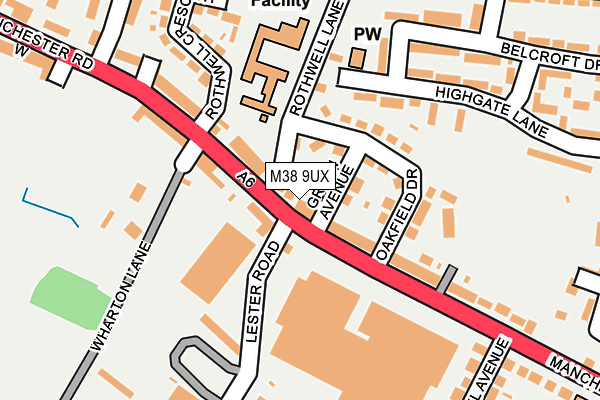 M38 9UX map - OS OpenMap – Local (Ordnance Survey) M38 9UX map - OS OpenMap – Local (Ordnance Survey)