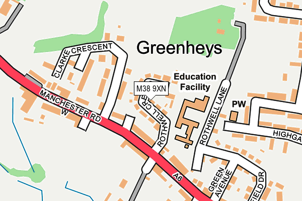M38 9XN map - OS OpenMap – Local (Ordnance Survey) M38 9XN map - OS OpenMap – Local (Ordnance Survey)