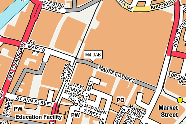 M4 3AB map - OS OpenMap – Local (Ordnance Survey) M4 3AB map - OS OpenMap – Local (Ordnance Survey)
