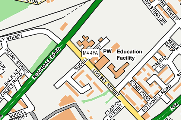 M4 4FA map - OS OpenMap – Local (Ordnance Survey) M4 4FA map - OS OpenMap – Local (Ordnance Survey)