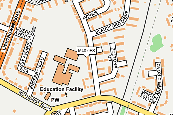 M40 0ES map - OS OpenMap – Local (Ordnance Survey) M40 0ES map - OS OpenMap – Local (Ordnance Survey)