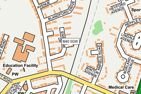 M40 0GW map - OS OpenMap – Local (Ordnance Survey) M40 0GW map - OS OpenMap – Local (Ordnance Survey)