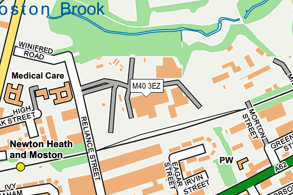 M40 3EZ map - OS OpenMap – Local (Ordnance Survey)