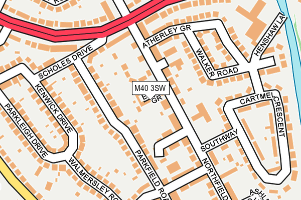 M40 3SW map - OS OpenMap – Local (Ordnance Survey) M40 3SW map - OS OpenMap – Local (Ordnance Survey)