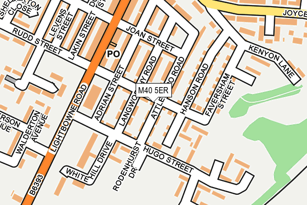 M40 5ER map - OS OpenMap – Local (Ordnance Survey) M40 5ER map - OS OpenMap – Local (Ordnance Survey)