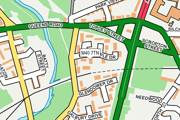 M40 7TN map - OS OpenMap – Local (Ordnance Survey) M40 7TN map - OS OpenMap – Local (Ordnance Survey)