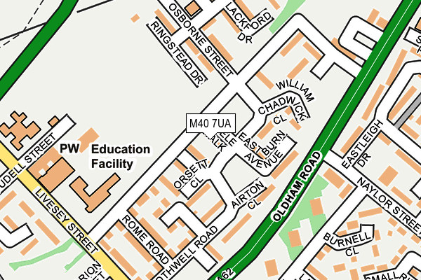 M40 7UA map - OS OpenMap – Local (Ordnance Survey) M40 7UA map - OS OpenMap – Local (Ordnance Survey)