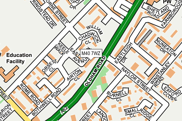 M40 7WZ map - OS OpenMap – Local (Ordnance Survey) M40 7WZ map - OS OpenMap – Local (Ordnance Survey)