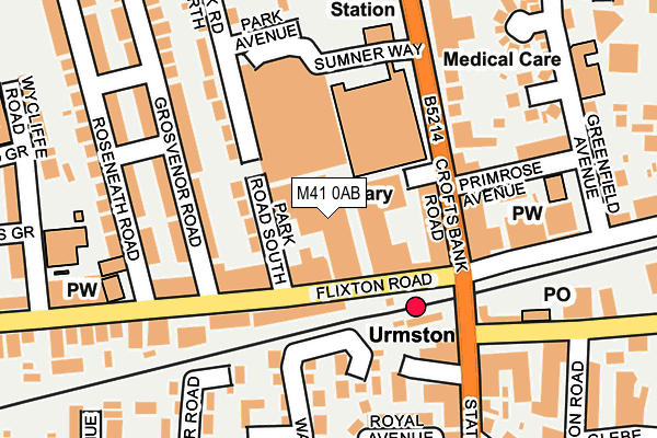 M41 0AB map - OS OpenMap – Local (Ordnance Survey) M41 0AB map - OS OpenMap – Local (Ordnance Survey)