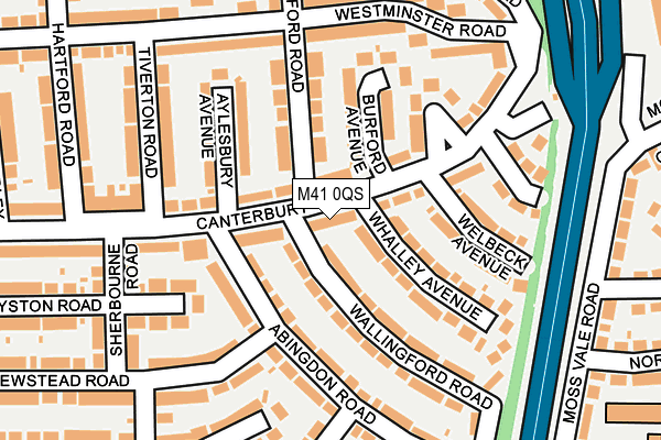 M41 0QS map - OS OpenMap – Local (Ordnance Survey)