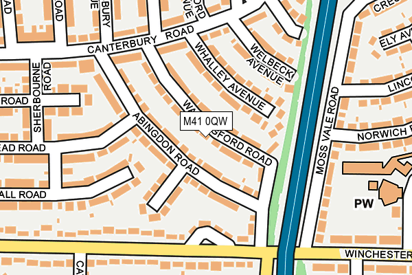 M41 0QW map - OS OpenMap – Local (Ordnance Survey) M41 0QW map - OS OpenMap – Local (Ordnance Survey)