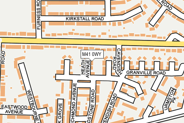 M41 0WY map - OS OpenMap – Local (Ordnance Survey) M41 0WY map - OS OpenMap – Local (Ordnance Survey)