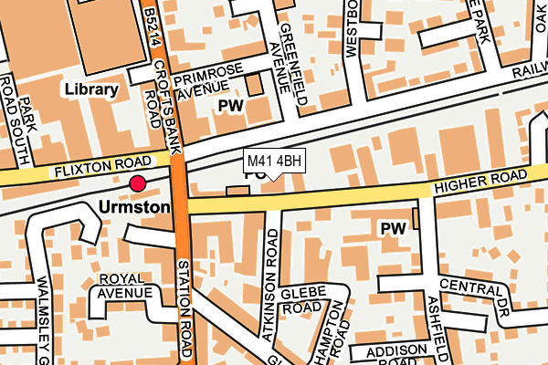 M41 4BH map - OS OpenMap – Local (Ordnance Survey) M41 4BH map - OS OpenMap – Local (Ordnance Survey)