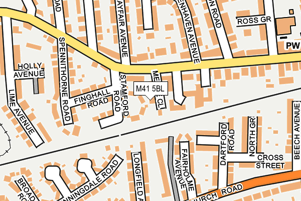 M41 5BL map - OS OpenMap – Local (Ordnance Survey) M41 5BL map - OS OpenMap – Local (Ordnance Survey)