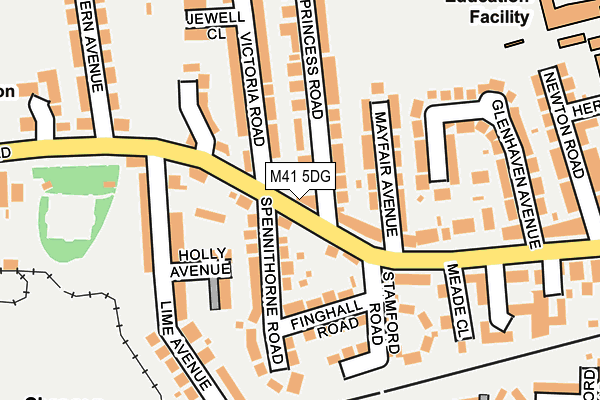 M41 5DG map - OS OpenMap – Local (Ordnance Survey) M41 5DG map - OS OpenMap – Local (Ordnance Survey)