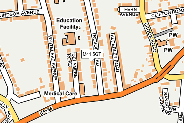 M41 5GT map - OS OpenMap – Local (Ordnance Survey) M41 5GT map - OS OpenMap – Local (Ordnance Survey)