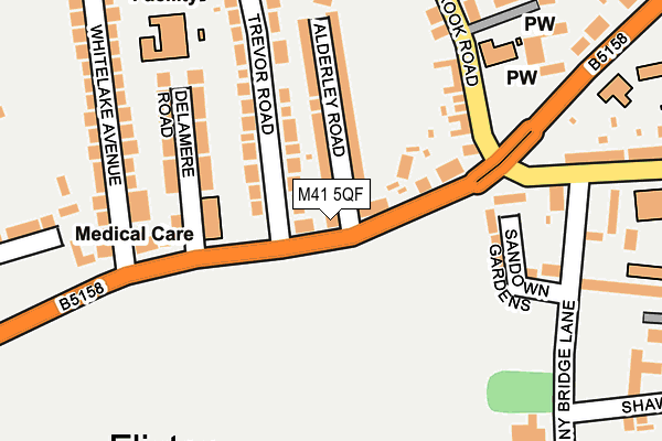 M41 5QF map - OS OpenMap – Local (Ordnance Survey) M41 5QF map - OS OpenMap – Local (Ordnance Survey)