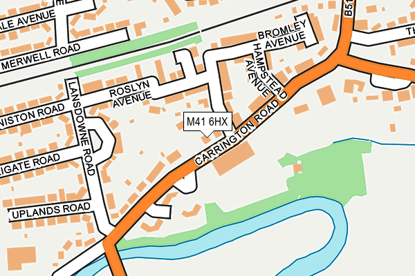 M41 6HX map - OS OpenMap – Local (Ordnance Survey) M41 6HX map - OS OpenMap – Local (Ordnance Survey)