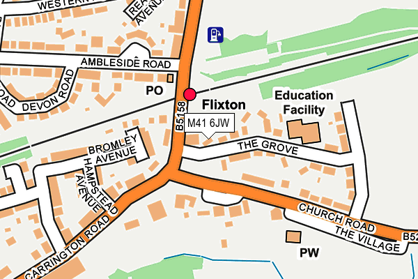 M41 6JW map - OS OpenMap – Local (Ordnance Survey) M41 6JW map - OS OpenMap – Local (Ordnance Survey)