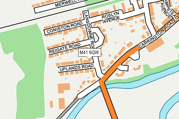 M41 6QW map - OS OpenMap – Local (Ordnance Survey) M41 6QW map - OS OpenMap – Local (Ordnance Survey)