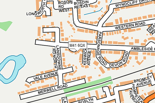 M41 6QX map - OS OpenMap – Local (Ordnance Survey) M41 6QX map - OS OpenMap – Local (Ordnance Survey)