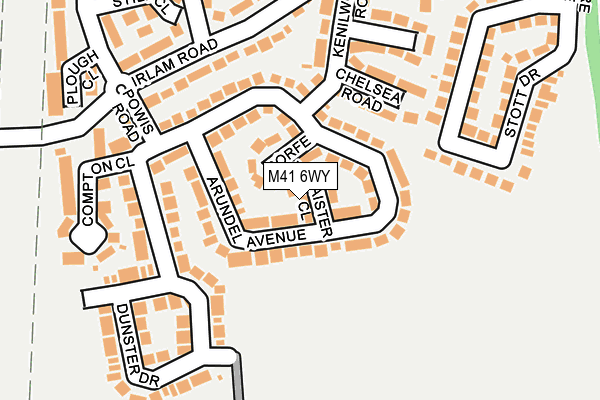 M41 6WY map - OS OpenMap – Local (Ordnance Survey) M41 6WY map - OS OpenMap – Local (Ordnance Survey)