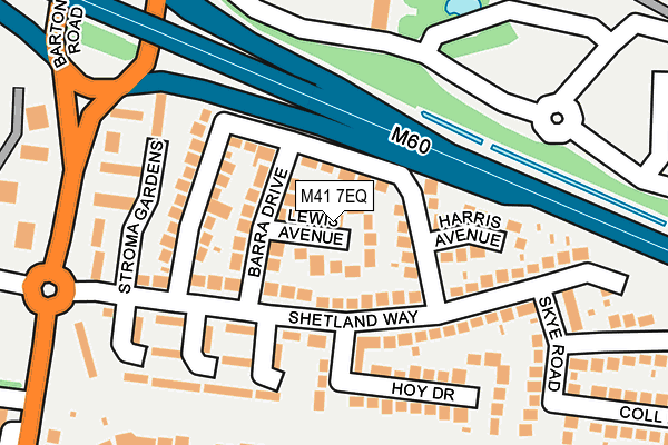M41 7EQ map - OS OpenMap – Local (Ordnance Survey)