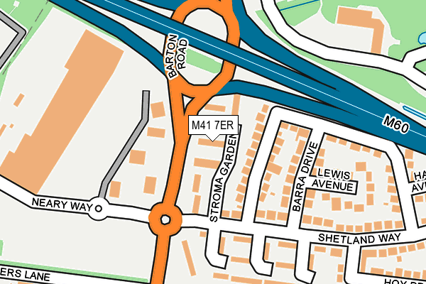 M41 7ER map - OS OpenMap – Local (Ordnance Survey)
