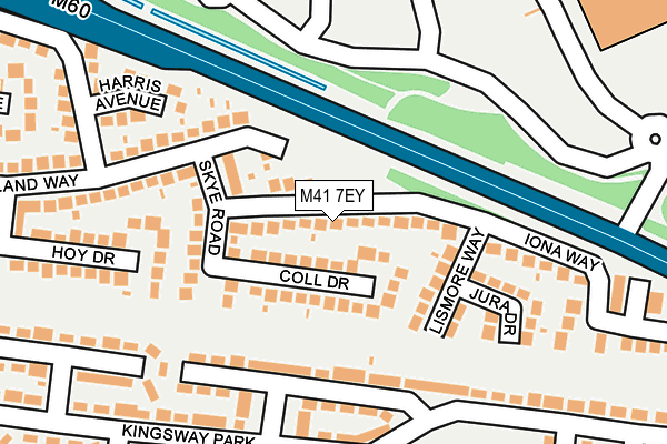 M41 7EY map - OS OpenMap – Local (Ordnance Survey)