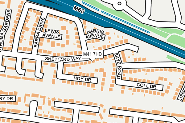 M41 7HD map - OS OpenMap – Local (Ordnance Survey)