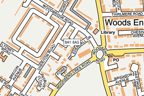 M41 8AG map - OS OpenMap – Local (Ordnance Survey) M41 8AG map - OS OpenMap – Local (Ordnance Survey)