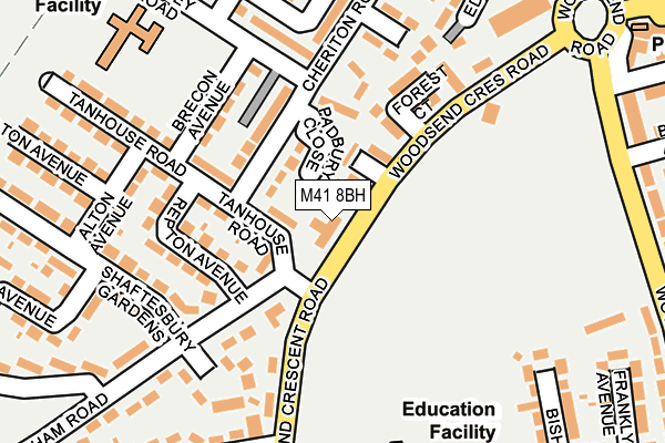 M41 8BH map - OS OpenMap – Local (Ordnance Survey) M41 8BH map - OS OpenMap – Local (Ordnance Survey)