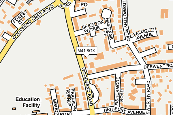 M41 8GX map - OS OpenMap – Local (Ordnance Survey) M41 8GX map - OS OpenMap – Local (Ordnance Survey)