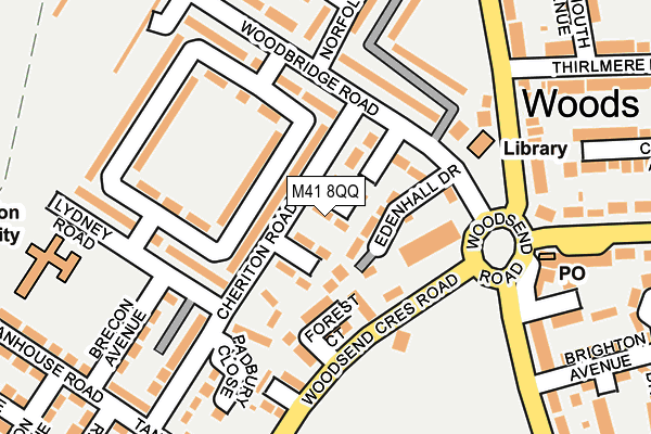 M41 8QQ map - OS OpenMap – Local (Ordnance Survey) M41 8QQ map - OS OpenMap – Local (Ordnance Survey)