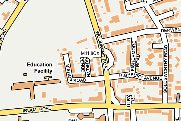 M41 8QX map - OS OpenMap – Local (Ordnance Survey) M41 8QX map - OS OpenMap – Local (Ordnance Survey)