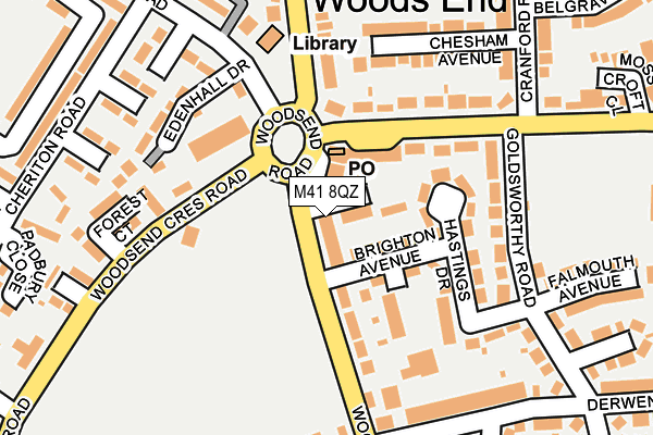 M41 8QZ map - OS OpenMap – Local (Ordnance Survey) M41 8QZ map - OS OpenMap – Local (Ordnance Survey)
