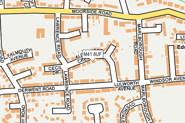 M41 8UF map - OS OpenMap – Local (Ordnance Survey) M41 8UF map - OS OpenMap – Local (Ordnance Survey)