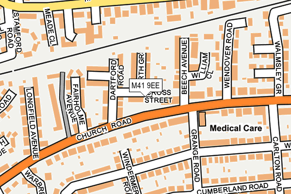 M41 9EE map - OS OpenMap – Local (Ordnance Survey) M41 9EE map - OS OpenMap – Local (Ordnance Survey)