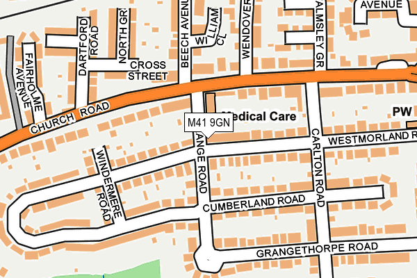 M41 9GN map - OS OpenMap – Local (Ordnance Survey) M41 9GN map - OS OpenMap – Local (Ordnance Survey)