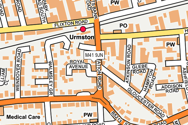 M41 9JN map - OS OpenMap – Local (Ordnance Survey) M41 9JN map - OS OpenMap – Local (Ordnance Survey)