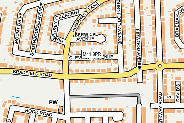 M41 9PR map - OS OpenMap – Local (Ordnance Survey) M41 9PR map - OS OpenMap – Local (Ordnance Survey)