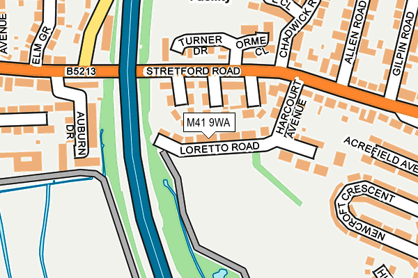 M41 9WA map - OS OpenMap – Local (Ordnance Survey) M41 9WA map - OS OpenMap – Local (Ordnance Survey)