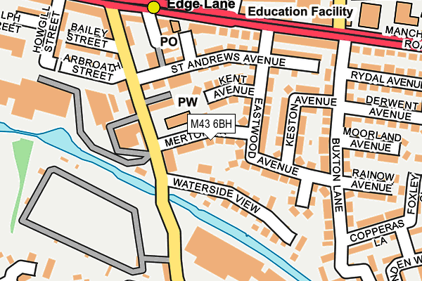 M43 6BH map - OS OpenMap – Local (Ordnance Survey)