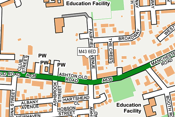 M43 6ED map - OS OpenMap – Local (Ordnance Survey) M43 6ED map - OS OpenMap – Local (Ordnance Survey)