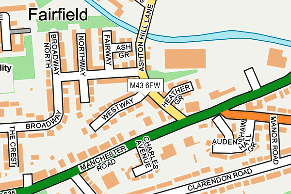 M43 6FW map - OS OpenMap – Local (Ordnance Survey) M43 6FW map - OS OpenMap – Local (Ordnance Survey)