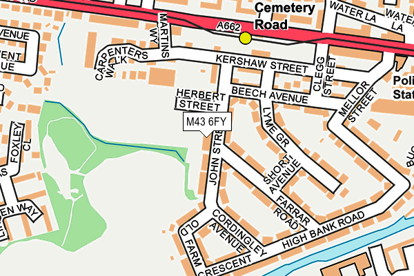 M43 6FY map - OS OpenMap – Local (Ordnance Survey) M43 6FY map - OS OpenMap – Local (Ordnance Survey)