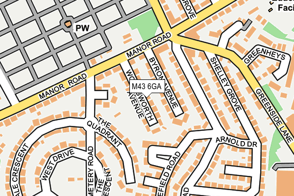 M43 6GA map - OS OpenMap – Local (Ordnance Survey) M43 6GA map - OS OpenMap – Local (Ordnance Survey)
