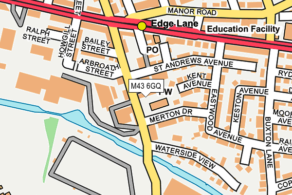 M43 6GQ map - OS OpenMap – Local (Ordnance Survey) M43 6GQ map - OS OpenMap – Local (Ordnance Survey)