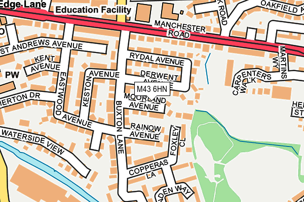 M43 6HN map - OS OpenMap – Local (Ordnance Survey)